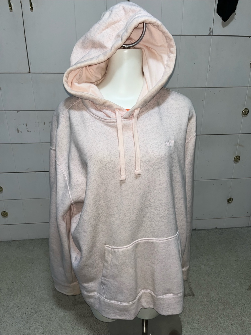 Hollister Cozy Plush Hooded Pullover — Pale Pink